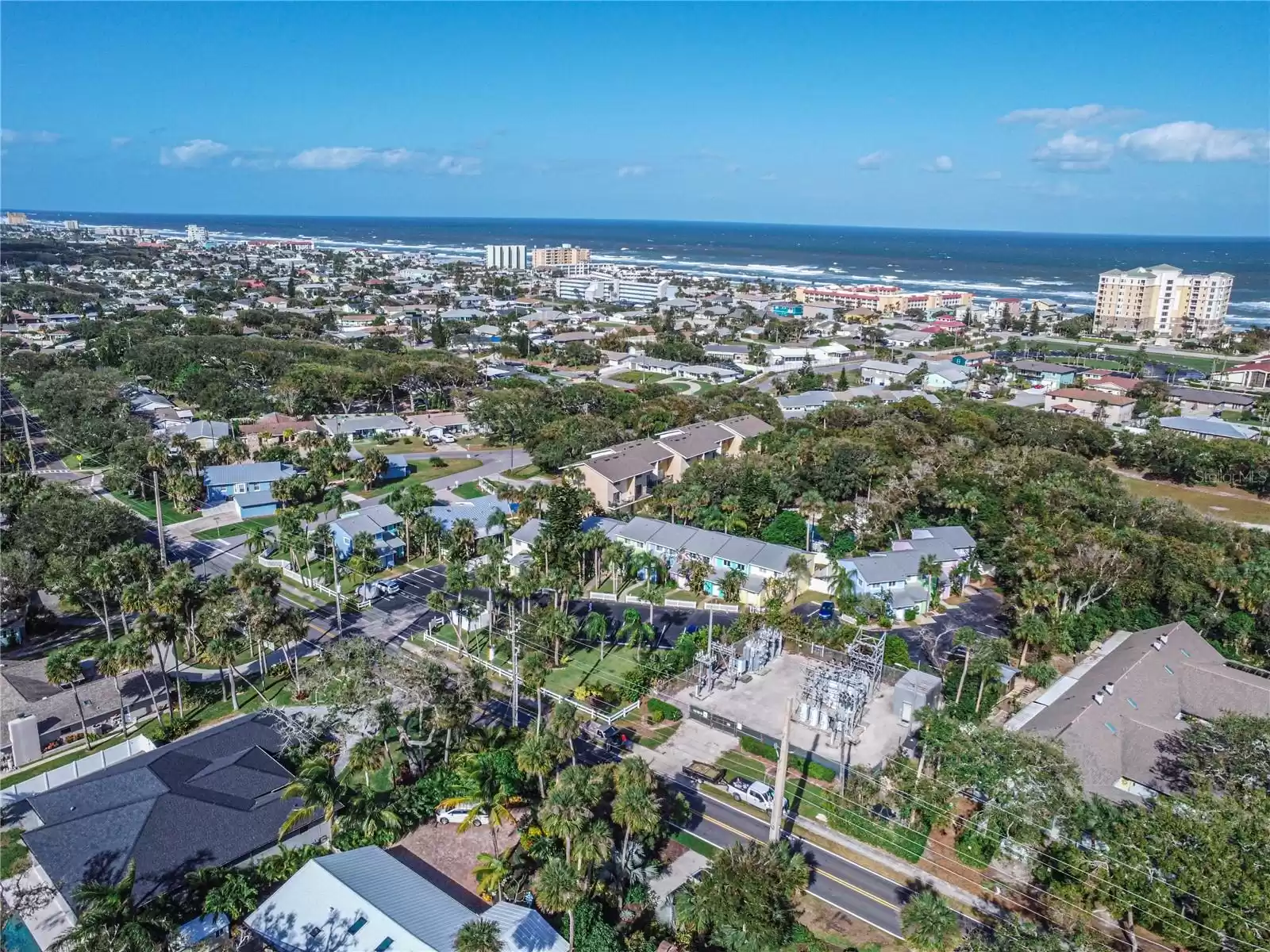 aerial view of neighborhood