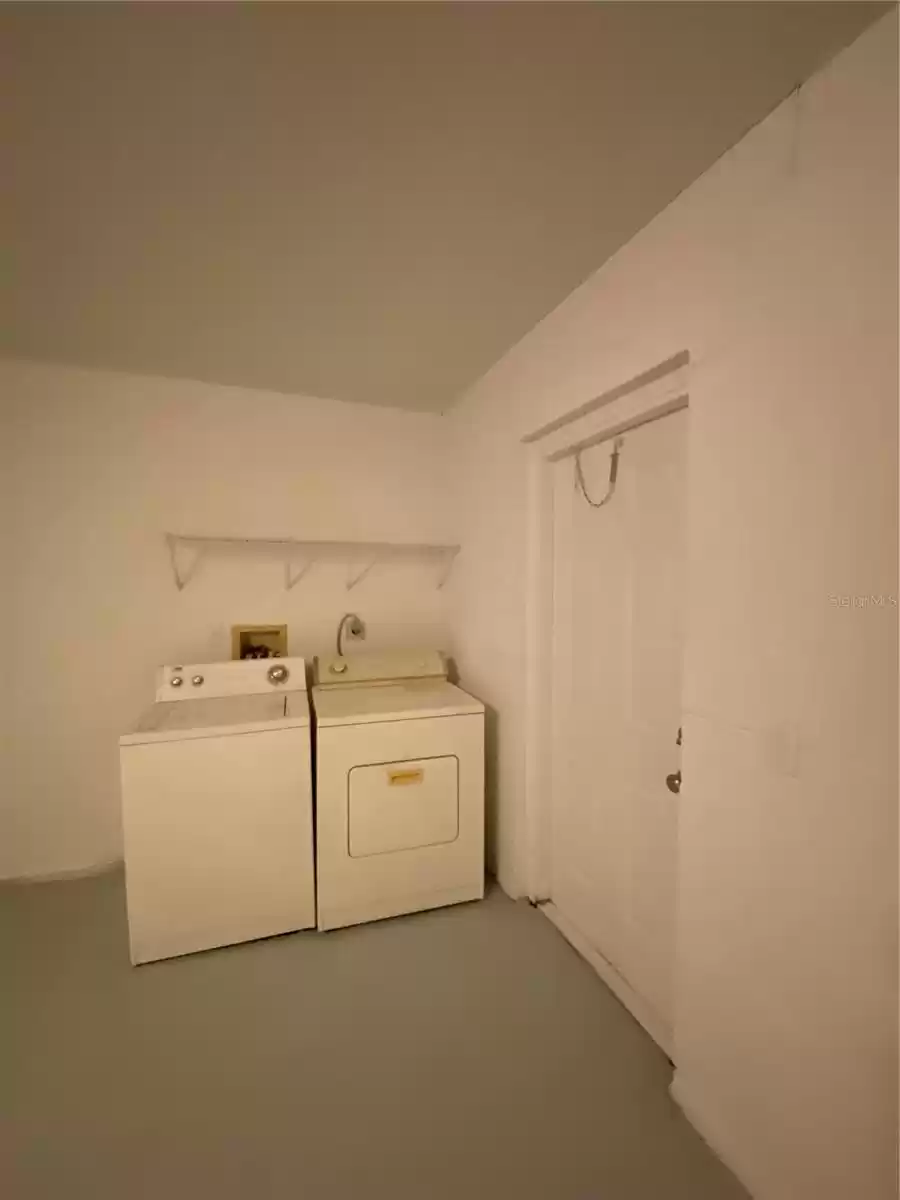 Washer and Dryer Units in Garage