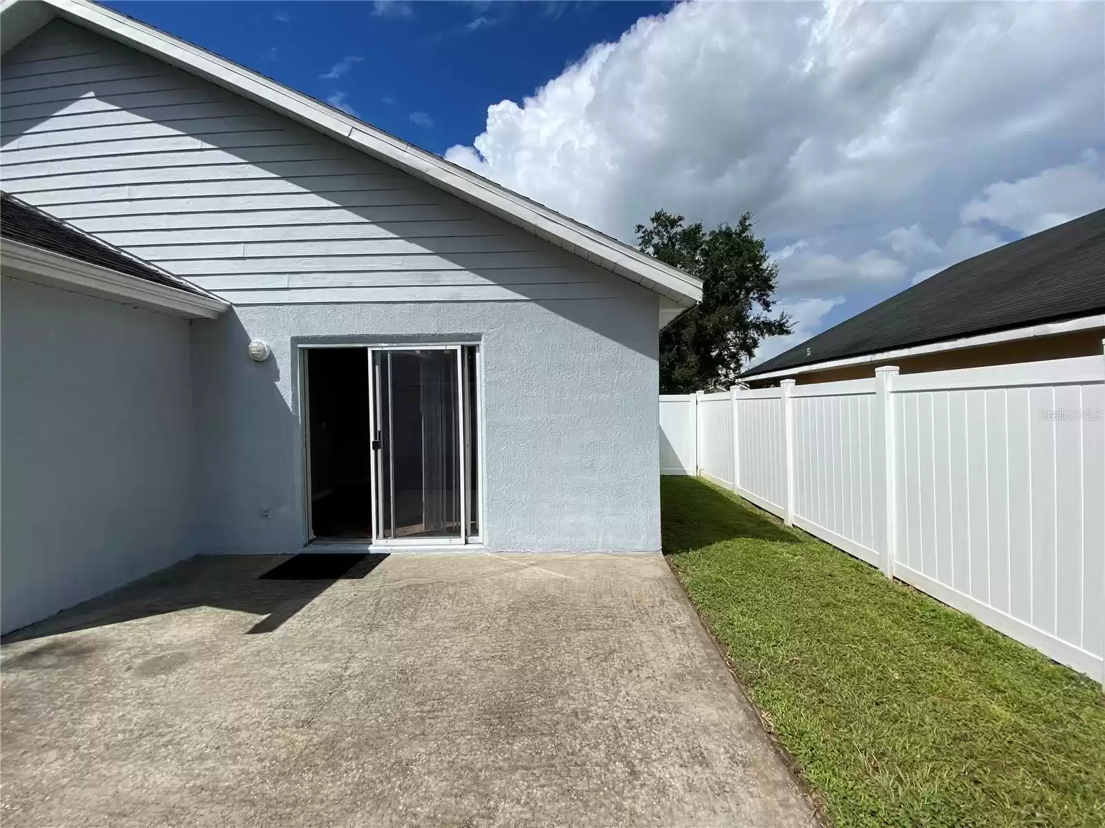 Back Patio with Sliding Door