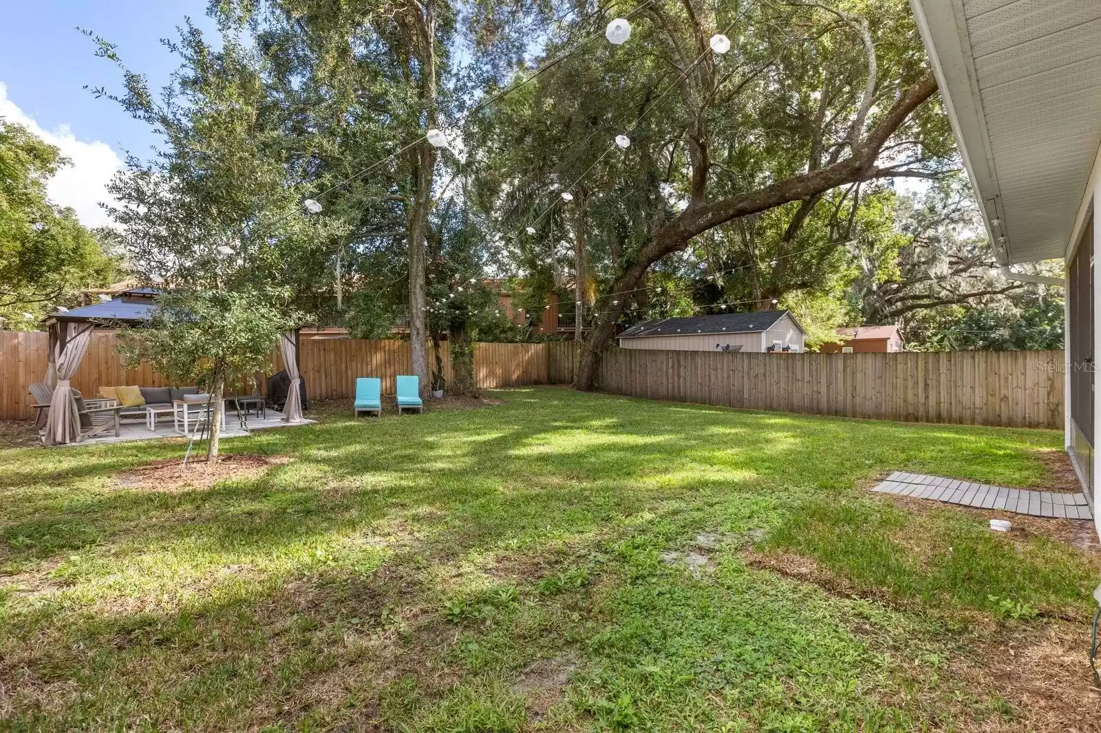 Wide backyard