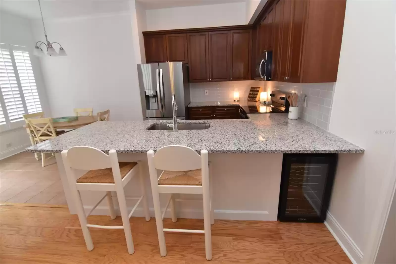 Kitchen with Wine Fridge & Breakfast Bar