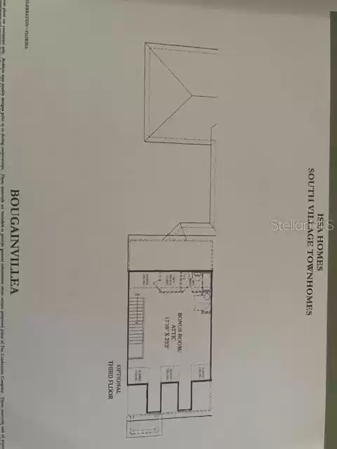 Floor Plan Bonus Room