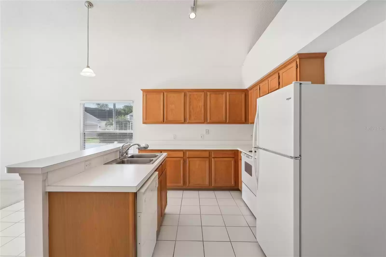 Kitchen opens to family room