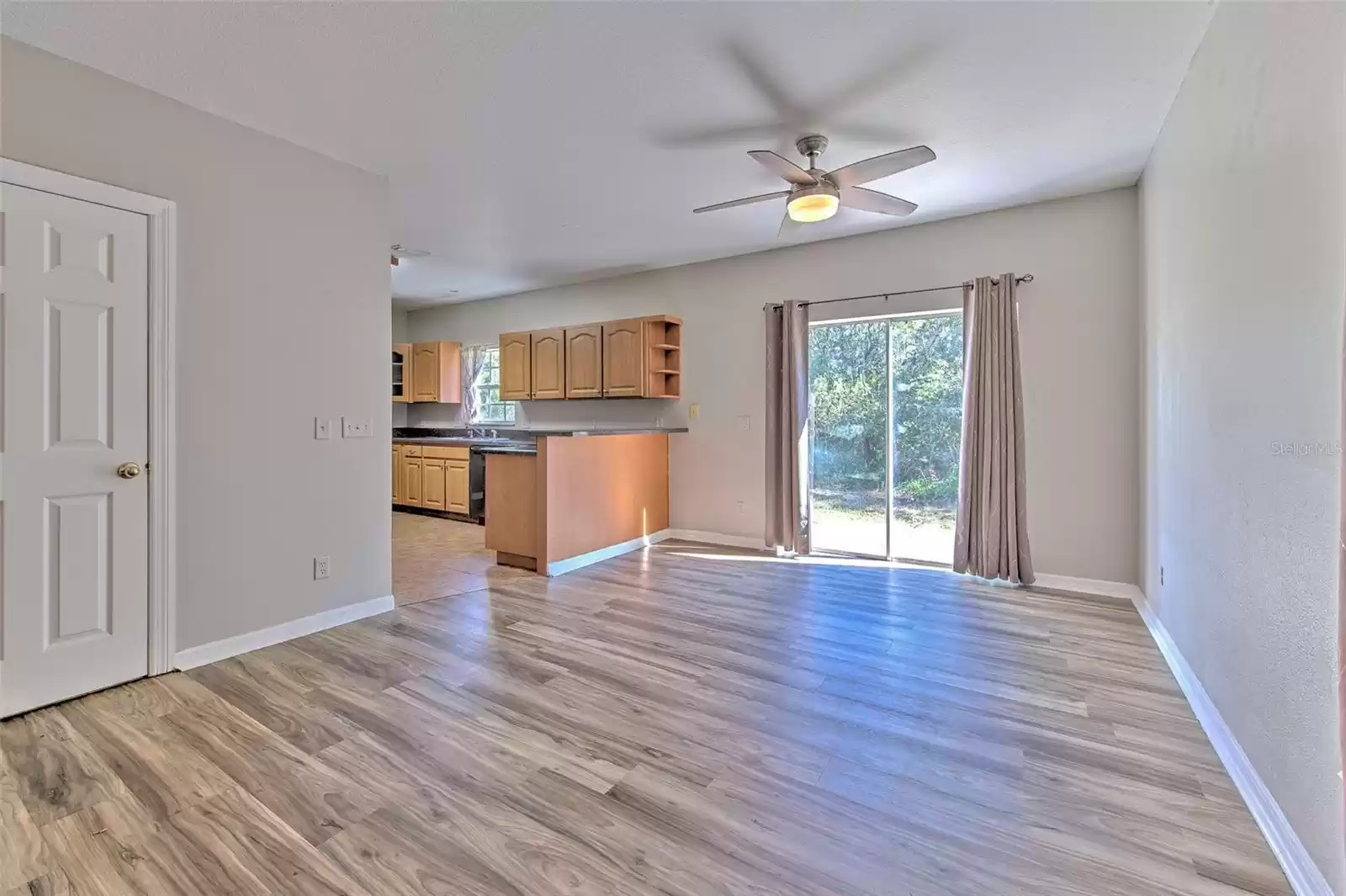 Family Room with under stair storage room