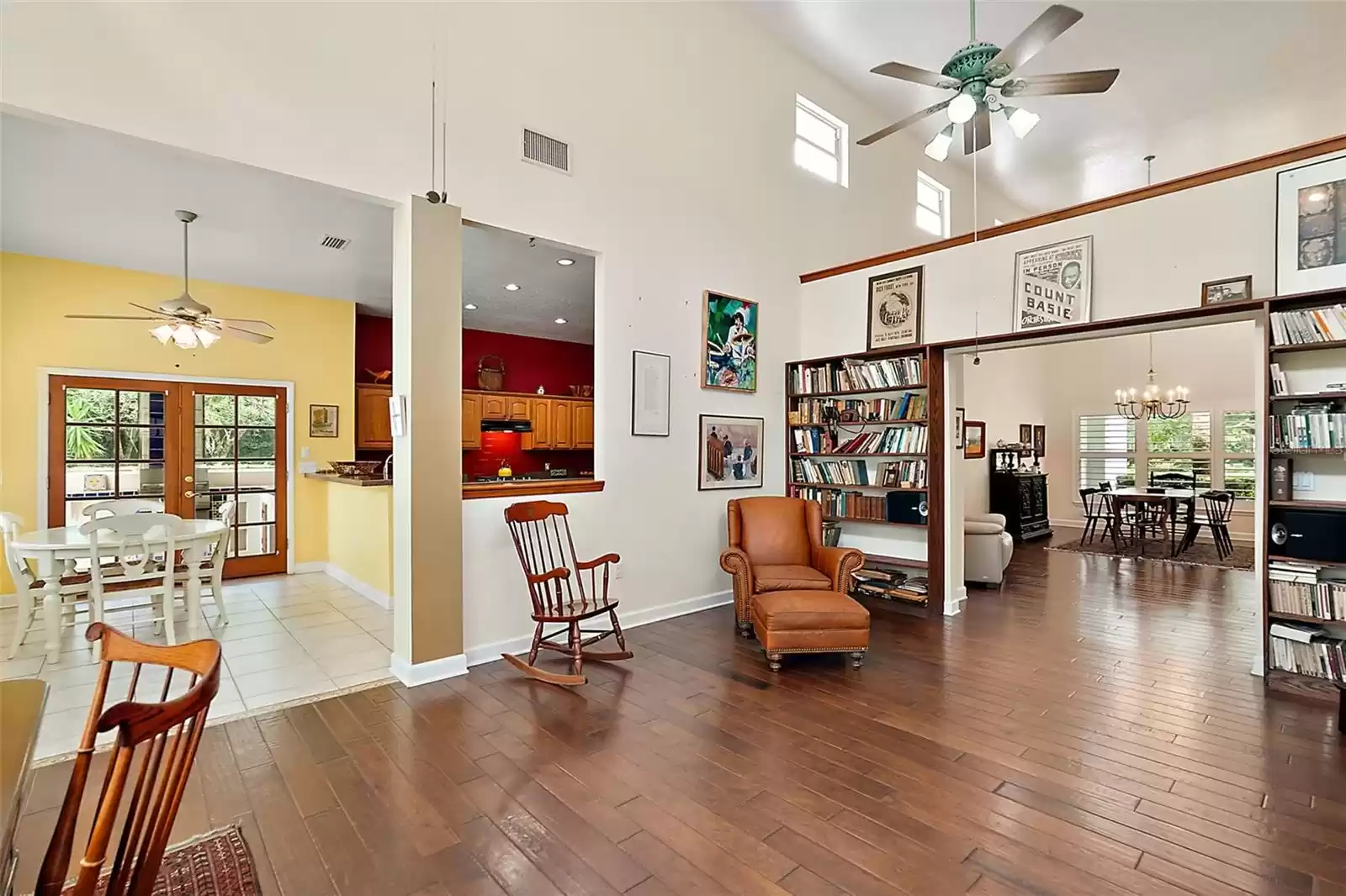 A second look at the family room, breakfast nook, and kitchen as you see the dining room in the background.