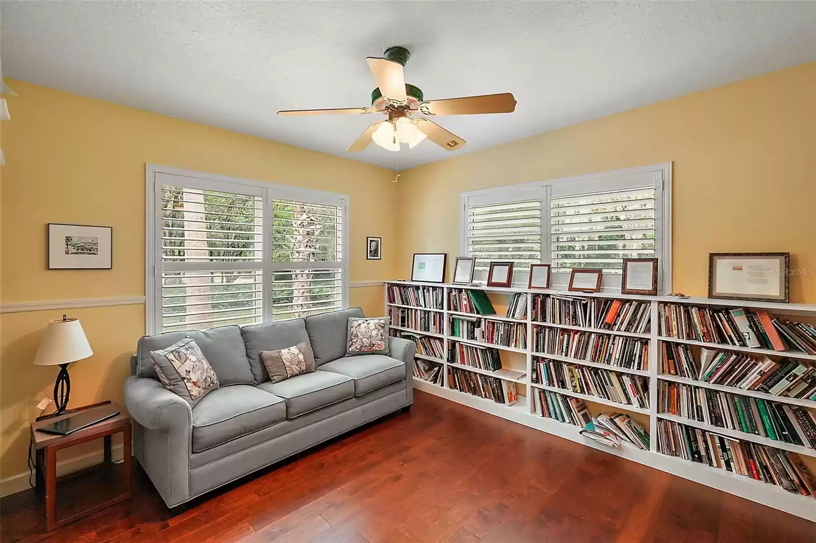 12 x12 second bedroom, currently a reading room. Adjoining Jack & Jill bath.