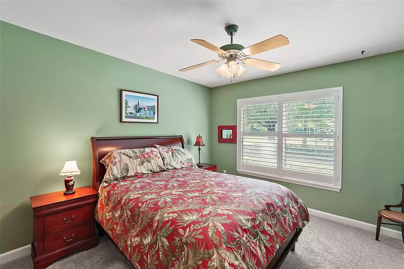 Bedroom three is off the Jack & Jill bath and is carpeted.