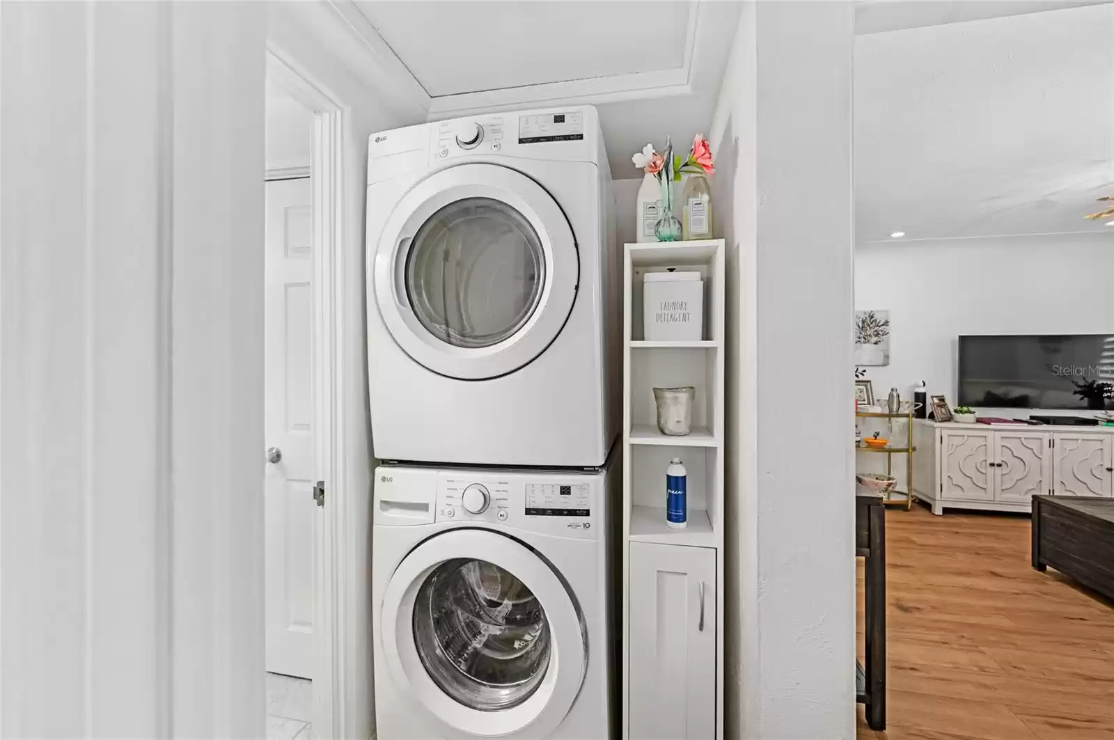 Washer and dryer were moved to hall closet.