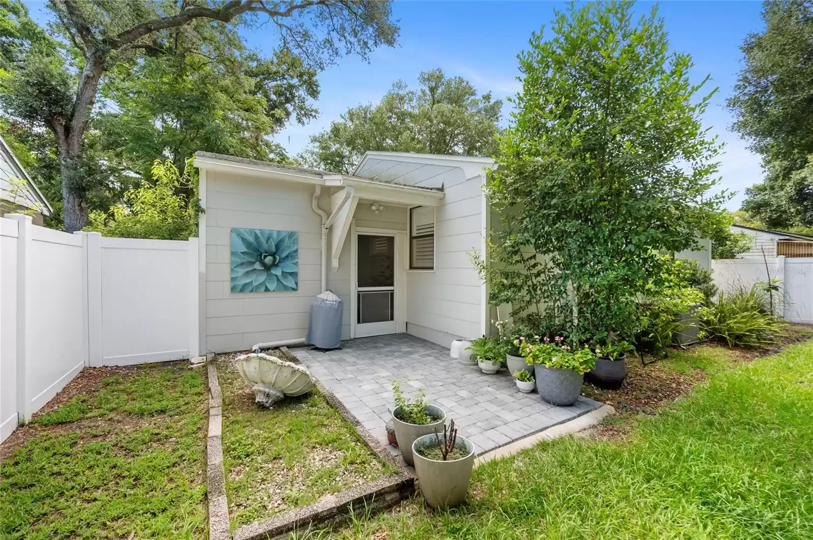 Rear patio.