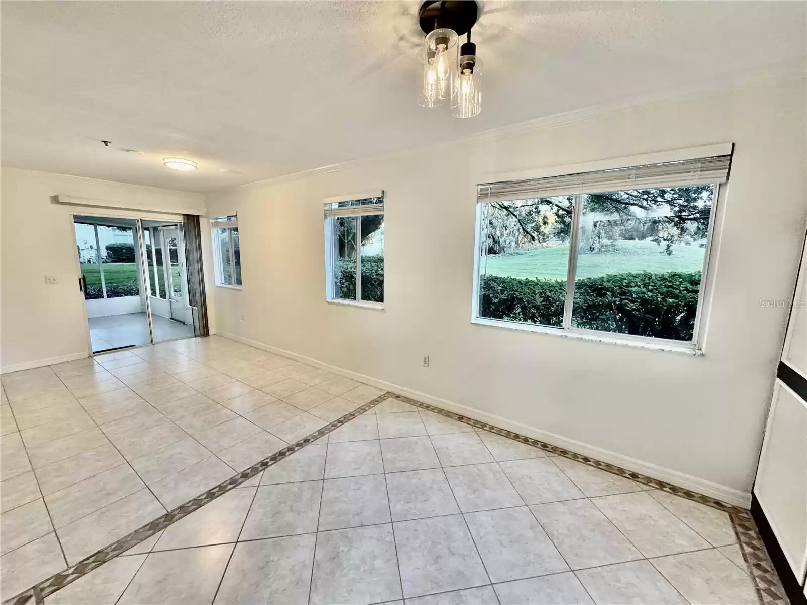 Sliding doors out to screened in Patio