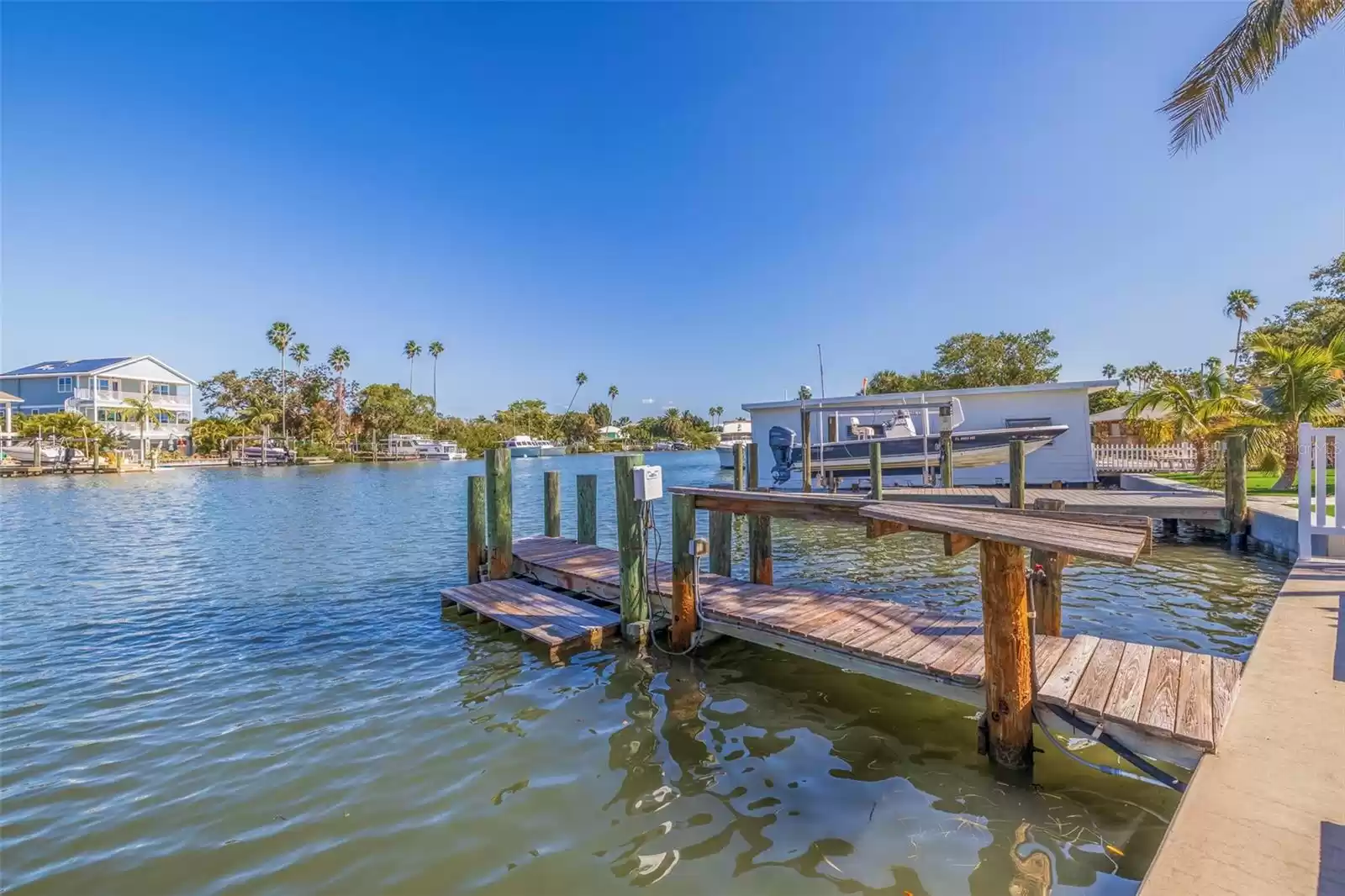 Dock with boat slip