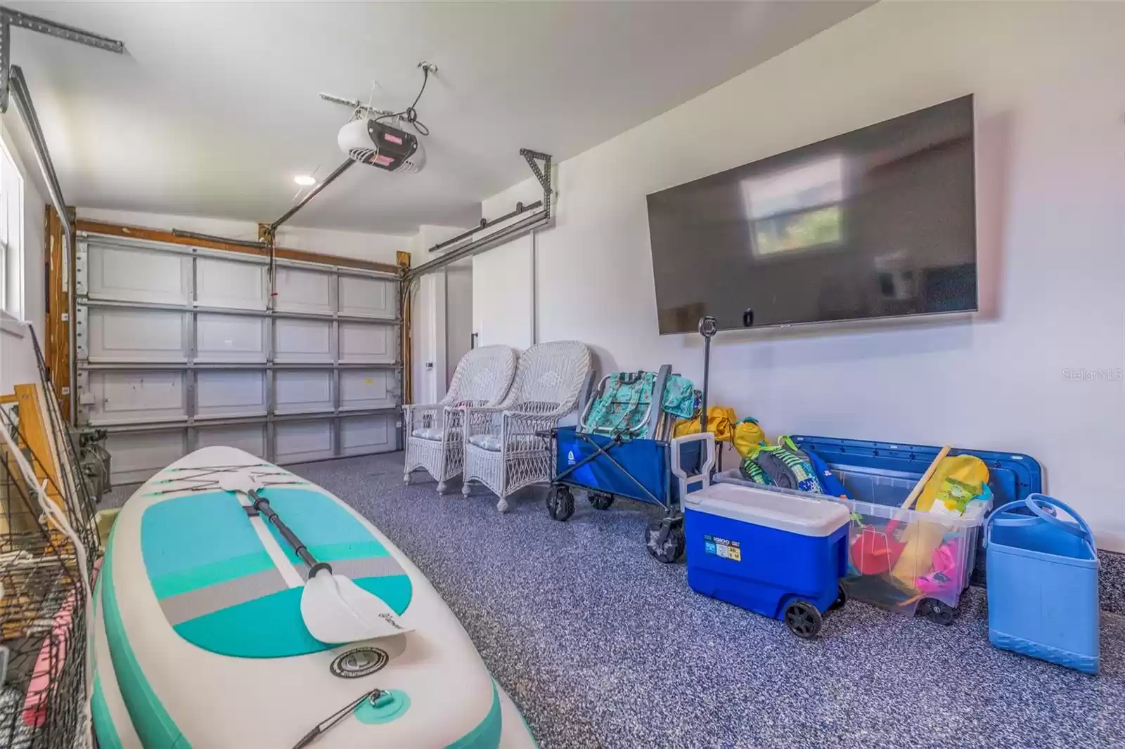 Storage in garage for a golf cart