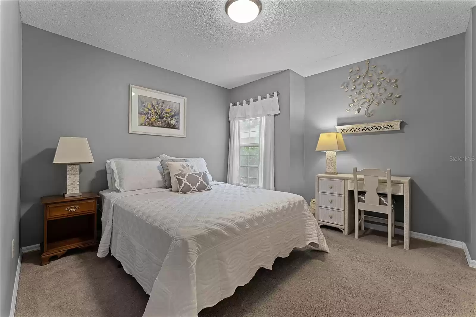 Bedroom with built in closet and Jack and Jill Bathroom. Carpeted