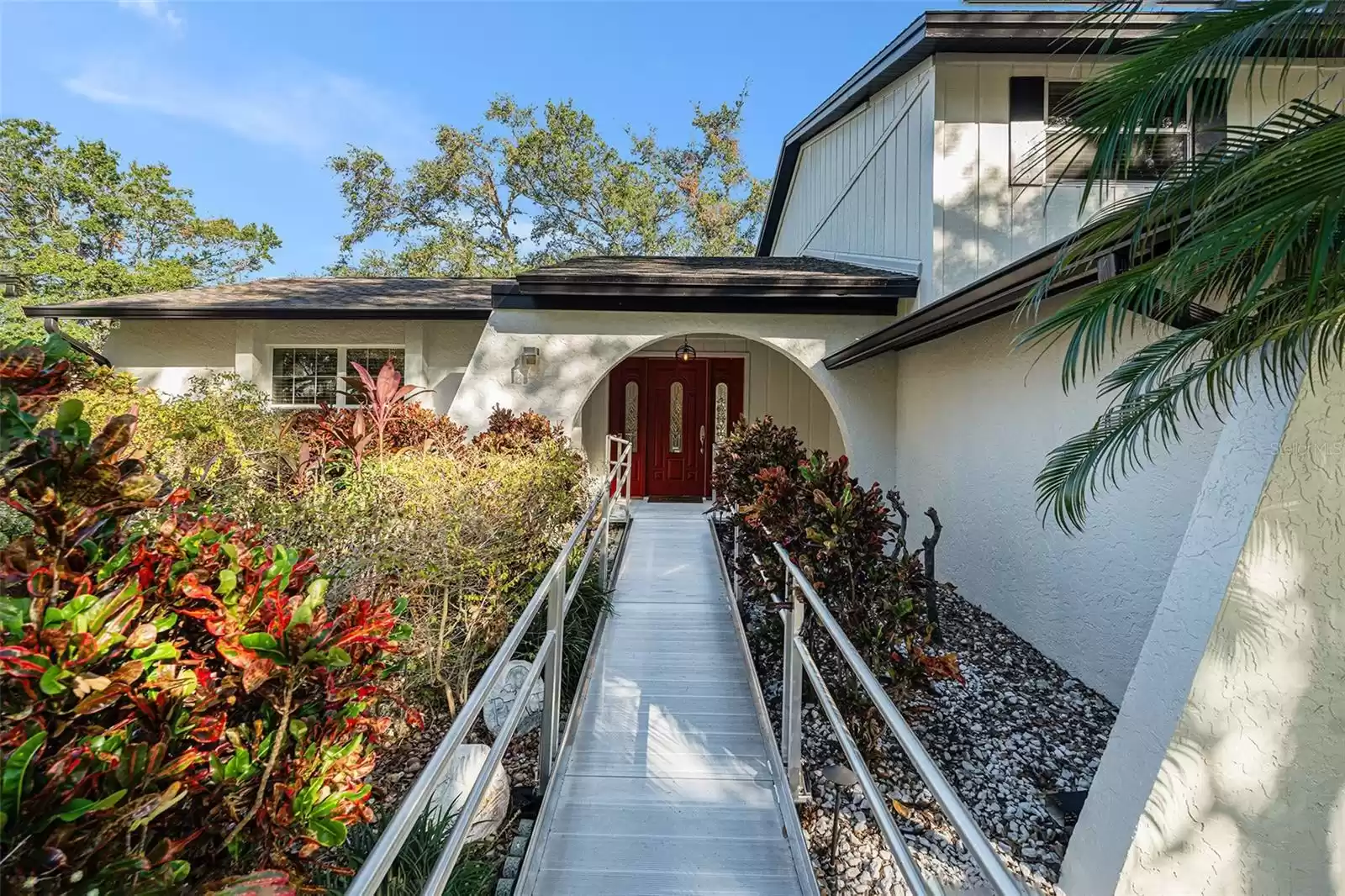 Ramp into home providing handicap access