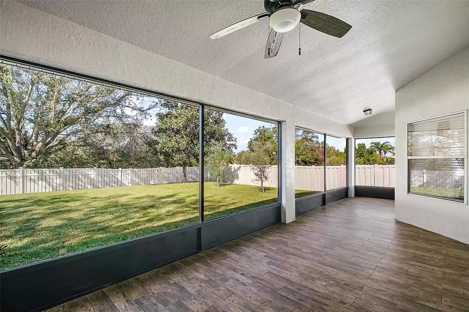 Expansive tiled lanai