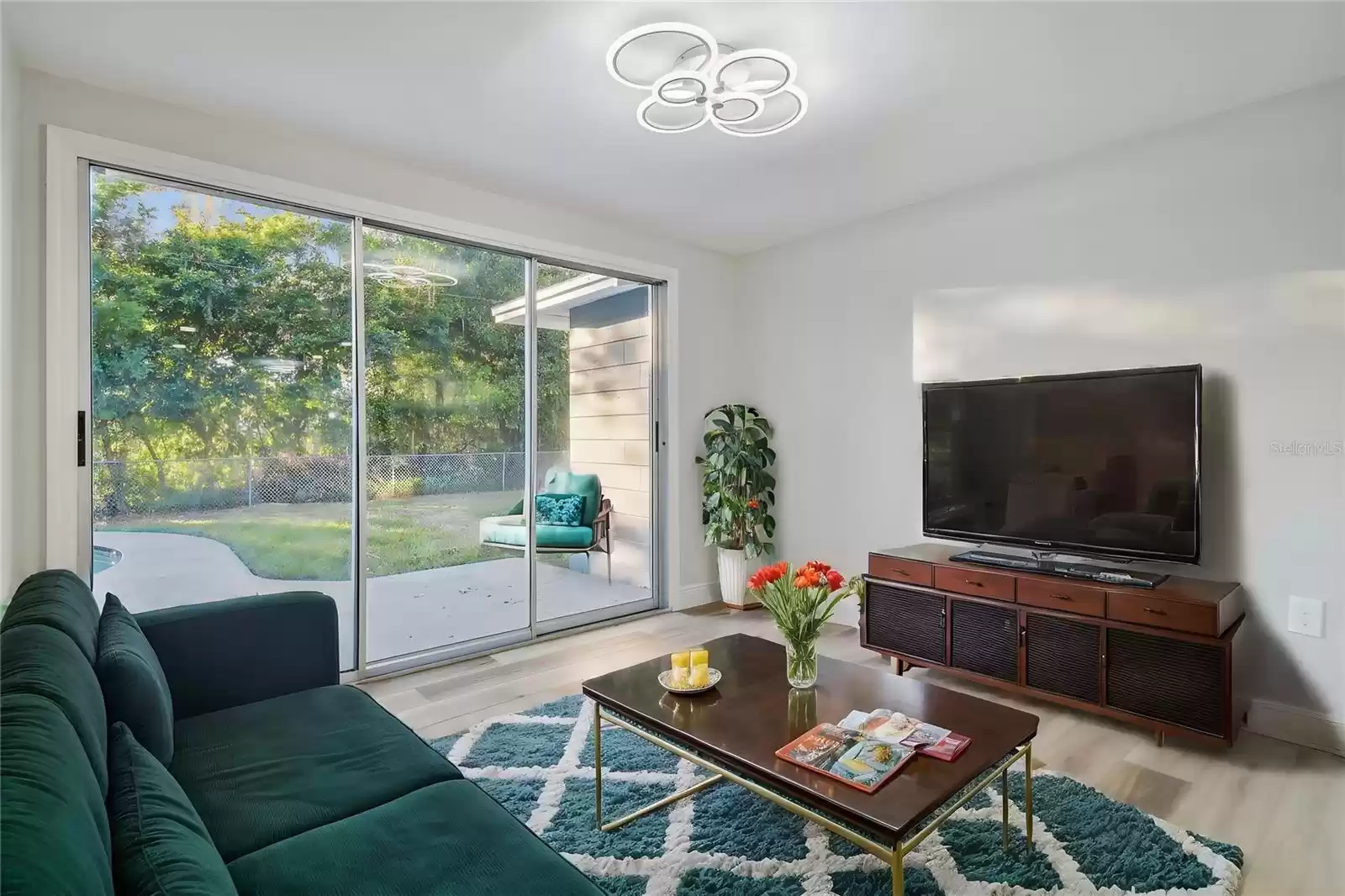 Room overlooking the pool could be a theatre room or playroom