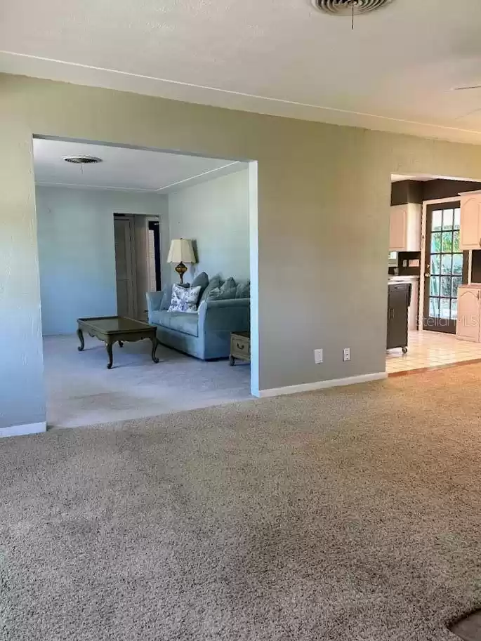 Family room into Living room