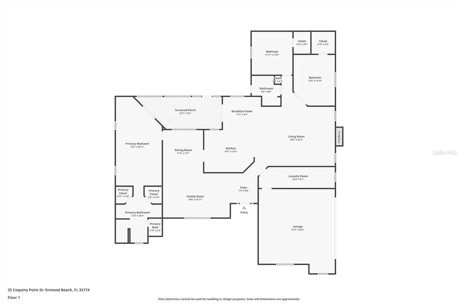 25 COQUINA POINT DRIVE, ORMOND BEACH, Florida 32174, 3 Bedrooms Bedrooms, ,2 BathroomsBathrooms,Residential,For Sale,COQUINA POINT,MFRO6259858