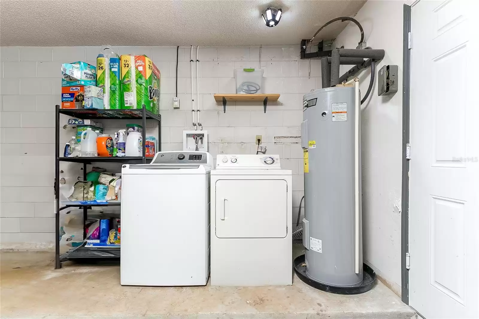 laundry area in garage