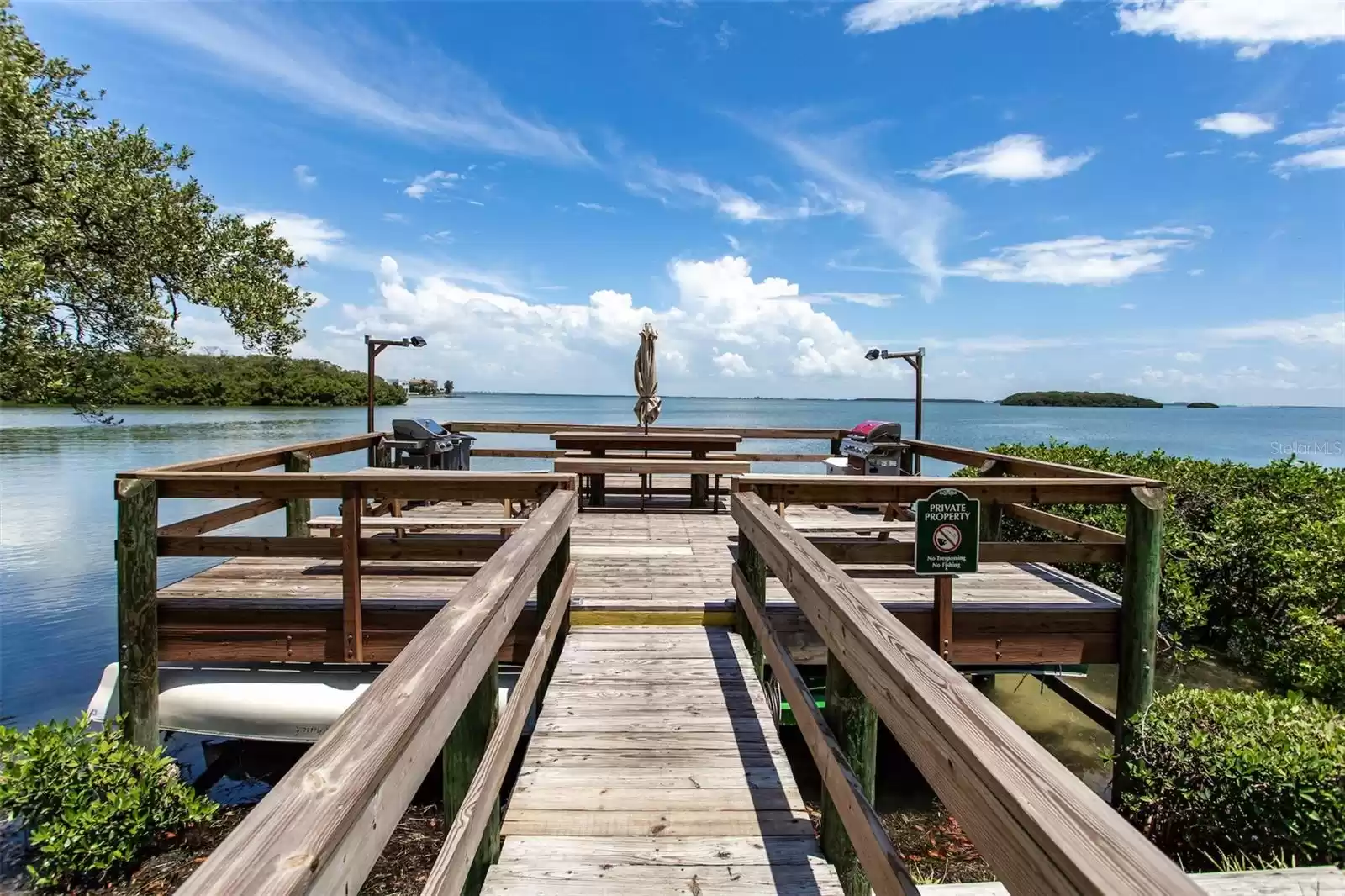 Pier and outdoor grilling area