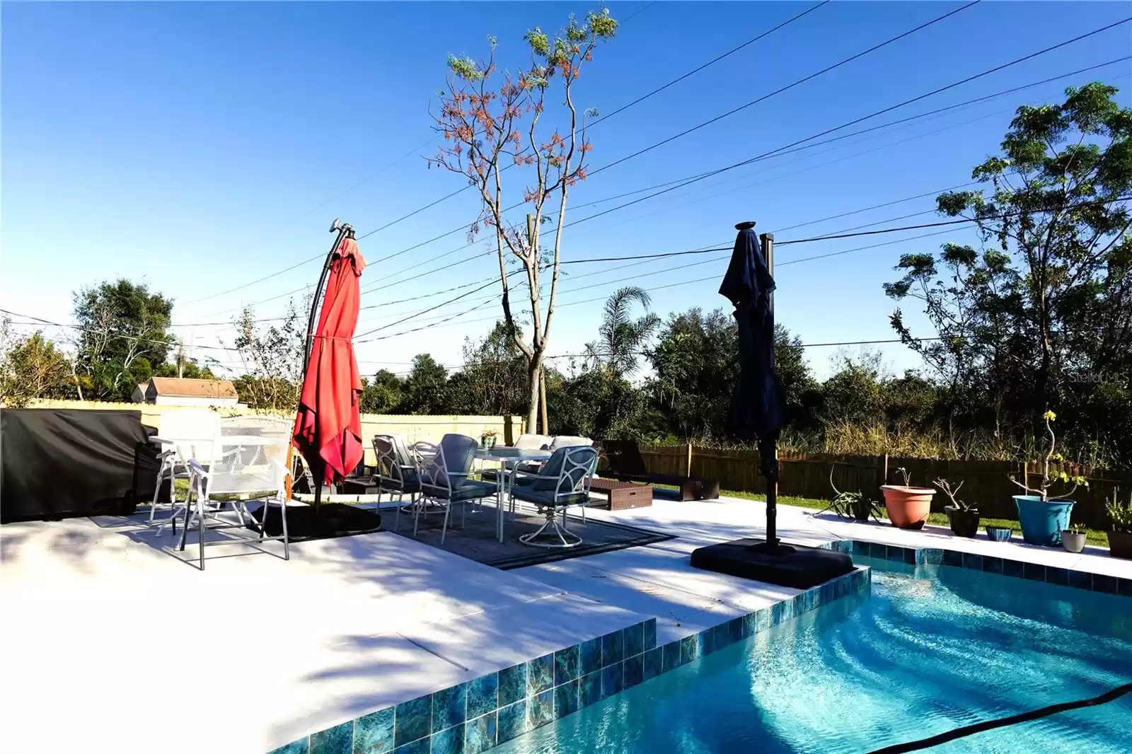 Pool & Tiered Patio Area