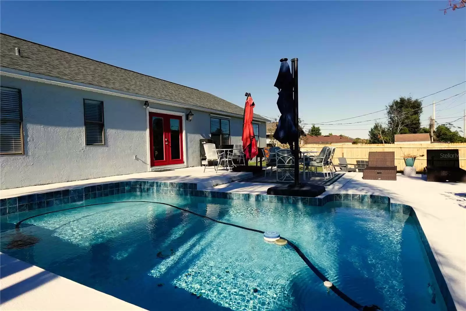 Pool & Tiered Patio Area