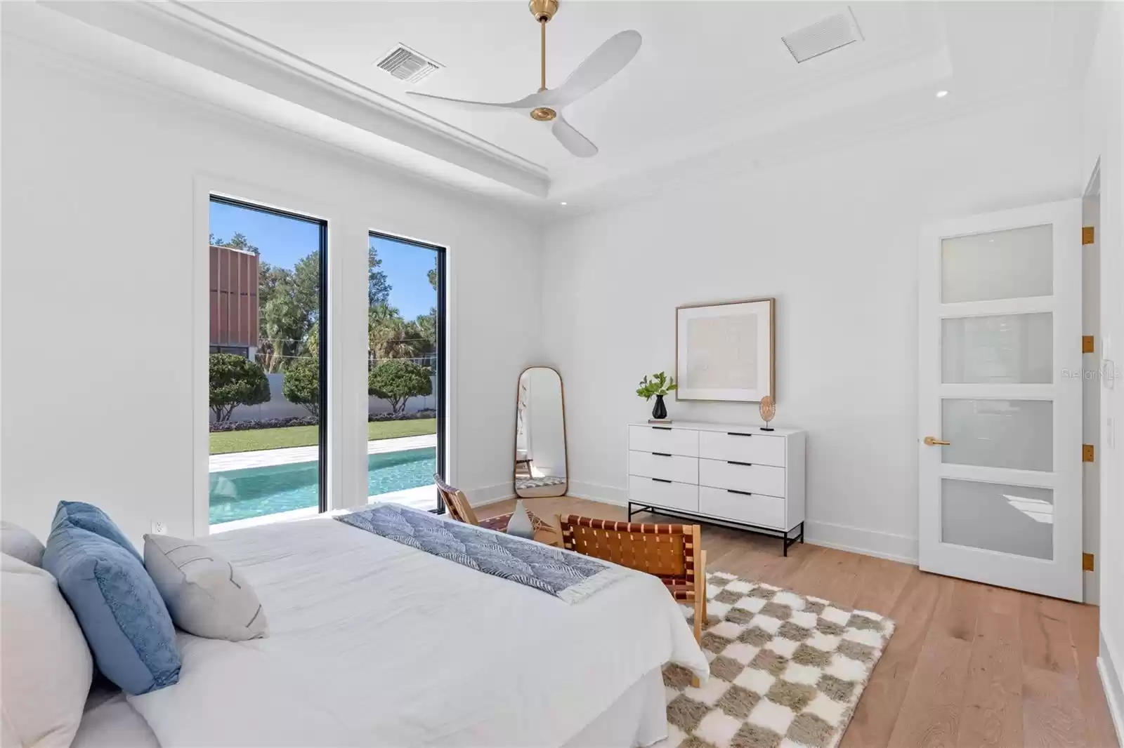 Master Bedroom with view of the pool area