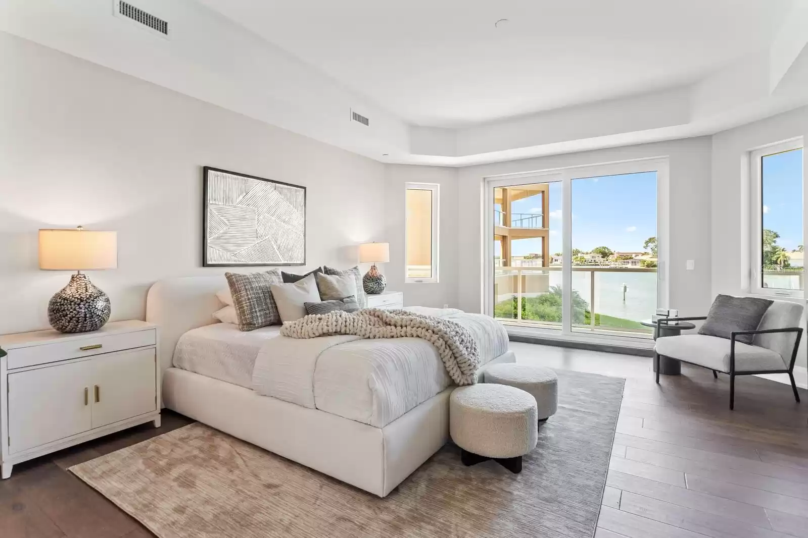 Main Bedroom overlooking Boca Ciega Bay.