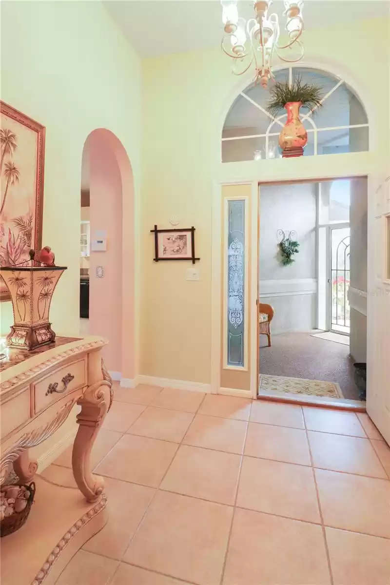 12' ceiling in the foyer
